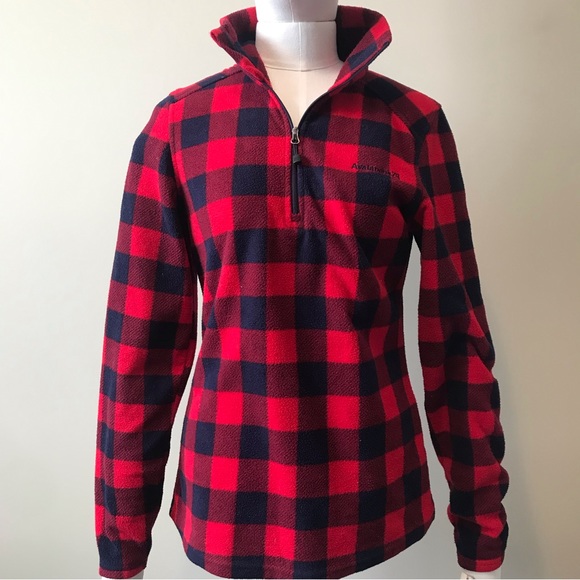 Avalanche Fleece 1/4 Zip Pullover Plaid Sweatshirt Layer - Picture 2 of 13